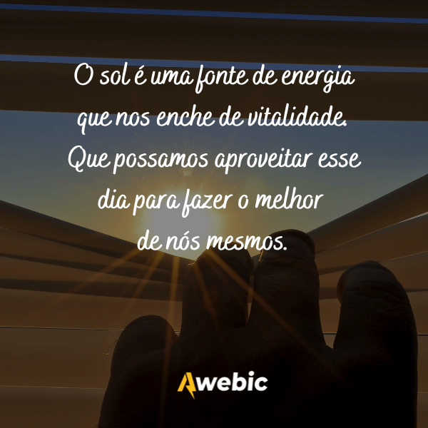 Frases de bom dia com sol para status