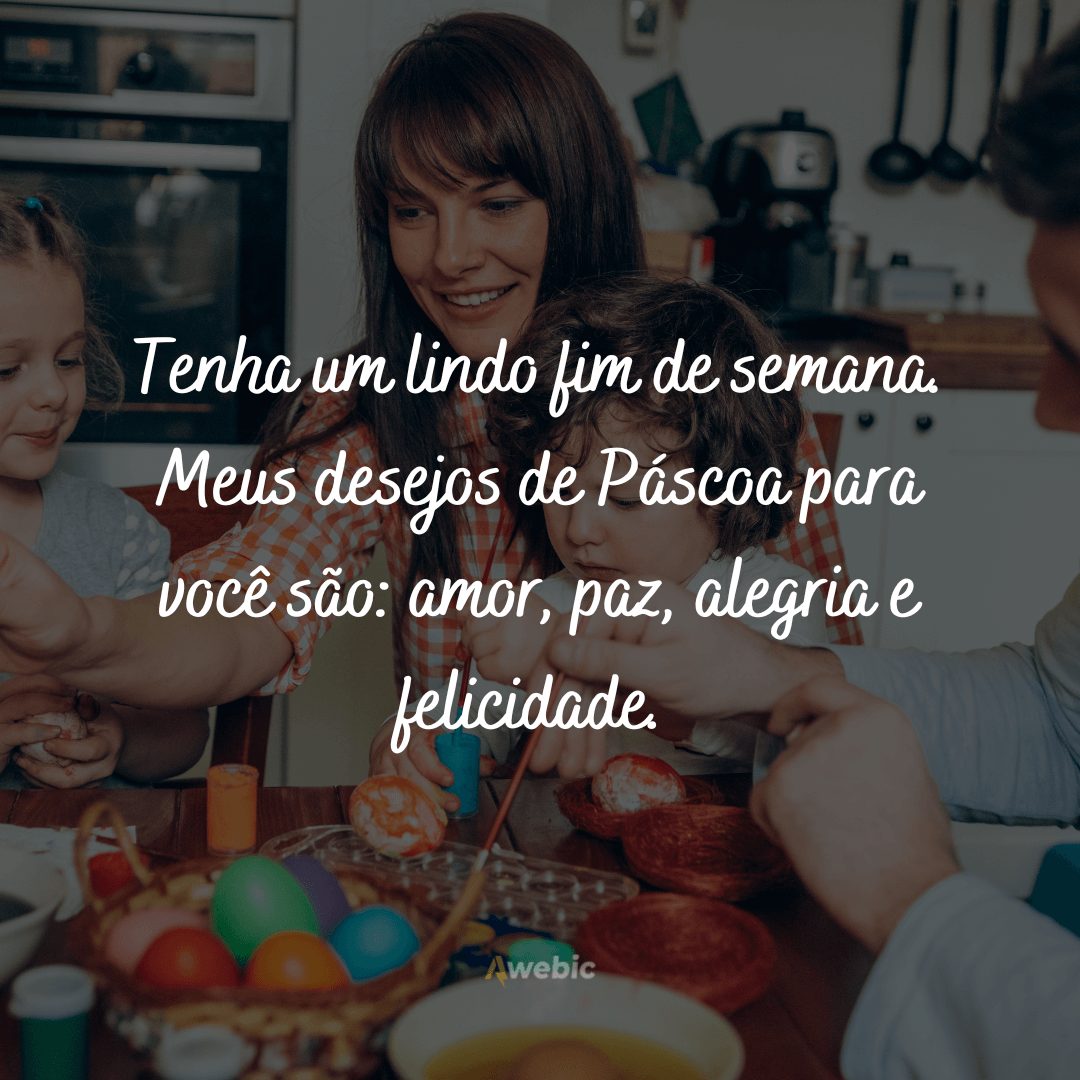 Mensagens para domingo de páscoa em família