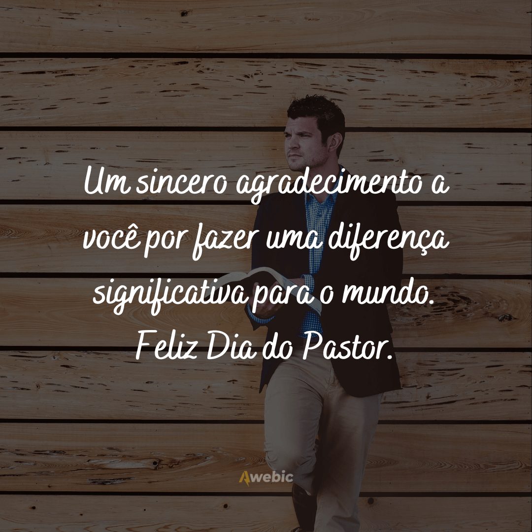 Mensagens de admiração para Pastor