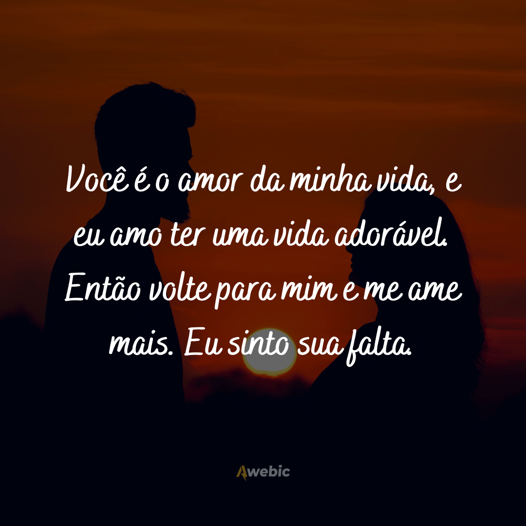 Frases de saudades para Dia dos Namorados