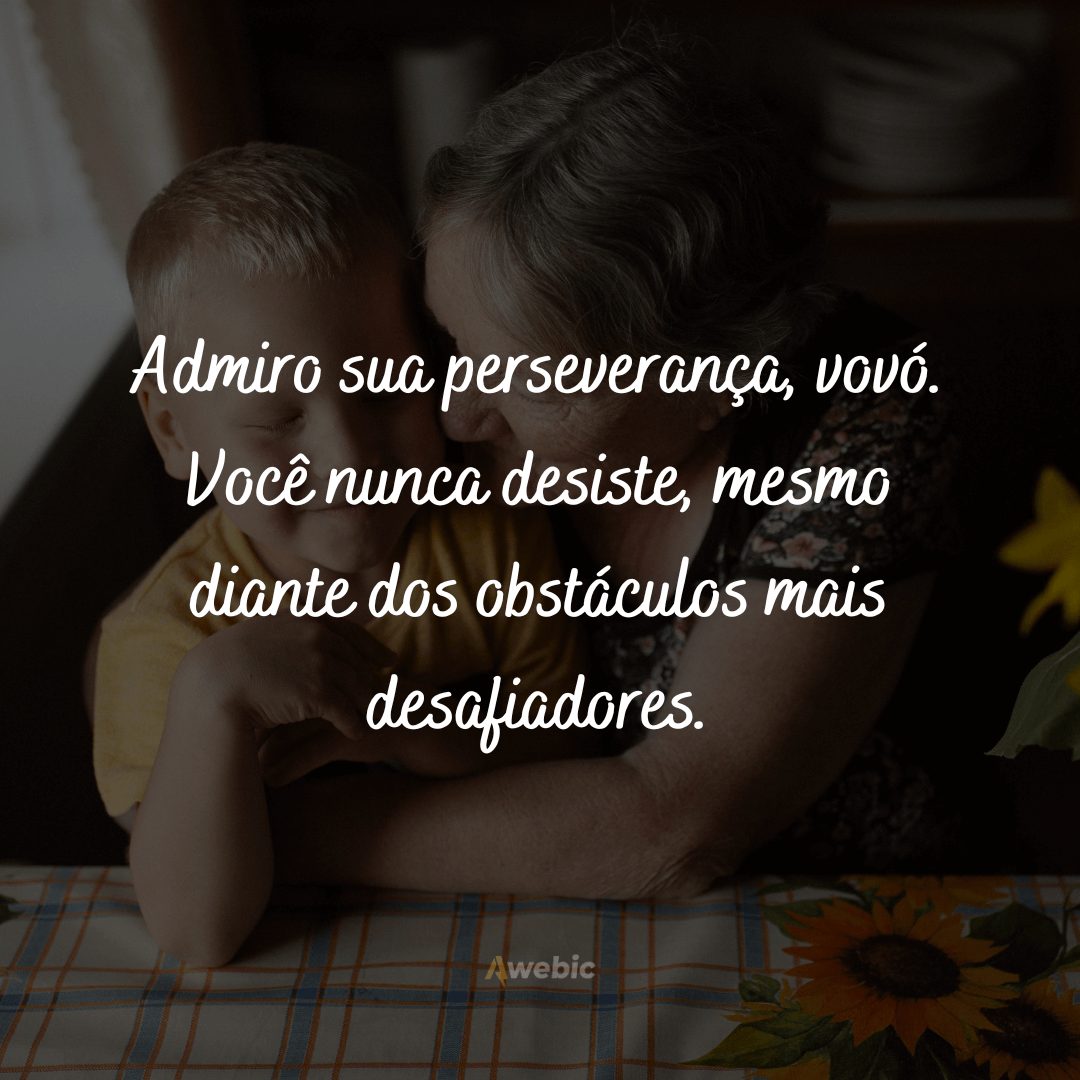 Frases de admiração para avó