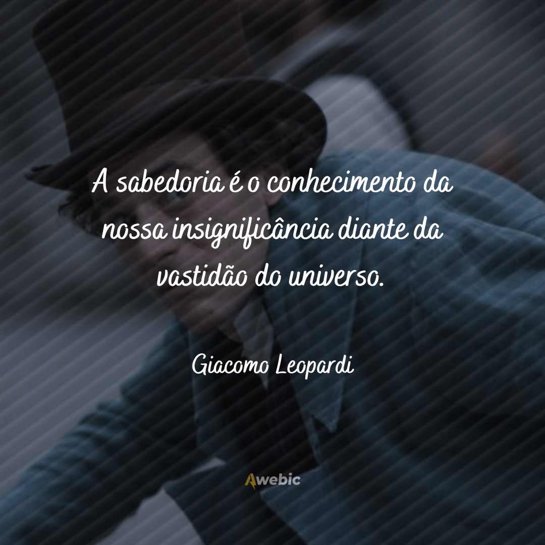 pensamentos de Giacomo Leopardi para refletir sobre a vida