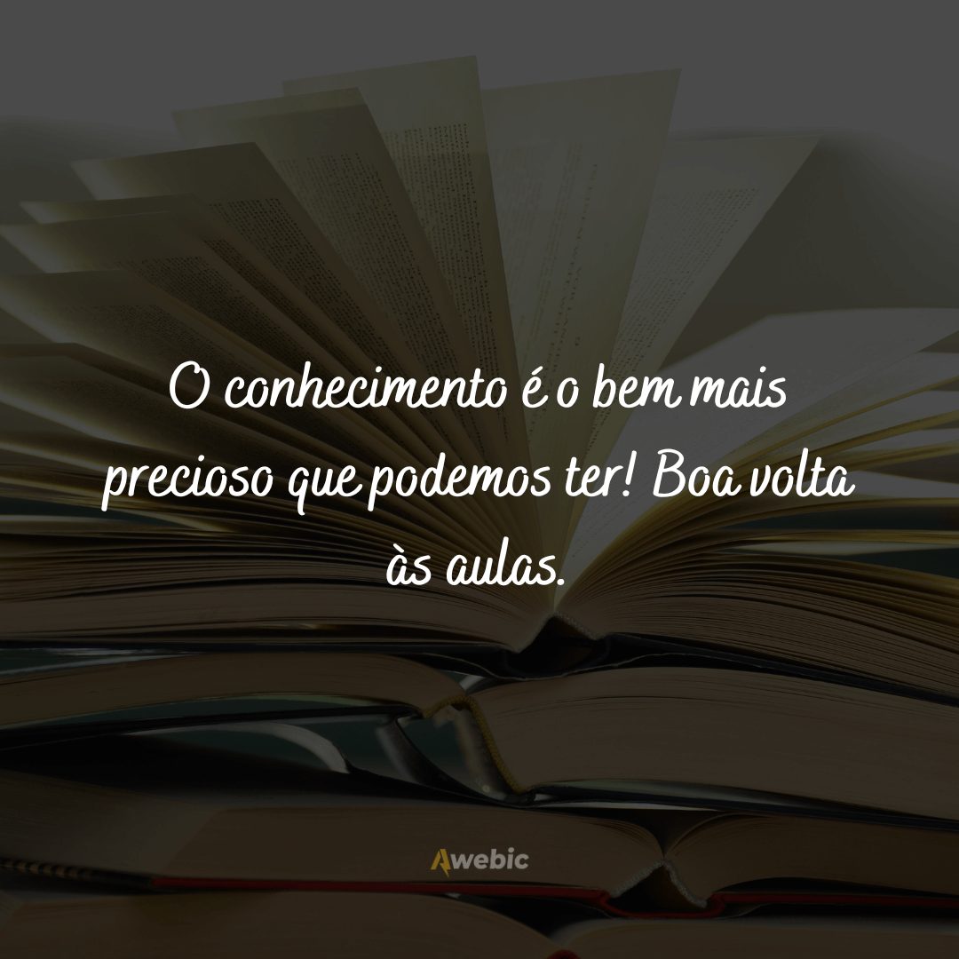 Frase de volta às aulas: para animar todo mundo