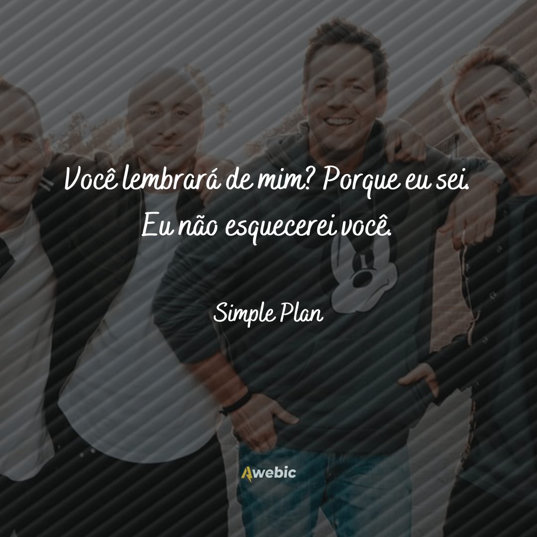 Frases de Simple Plan para compartilhar nas redes sociais