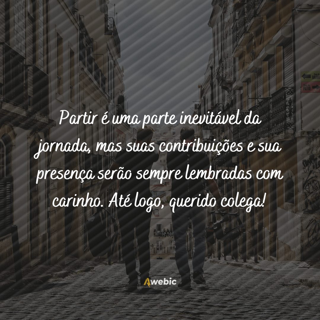 mensagens de despedida de colega de trabalho emocionantes