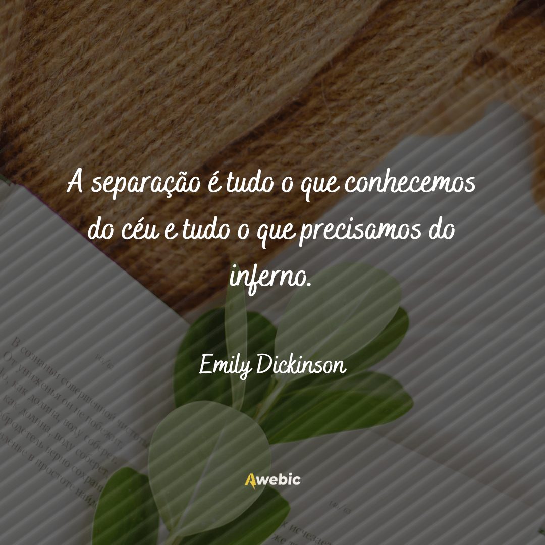 frases de Emily Dickinson para pessoas cheias de amor