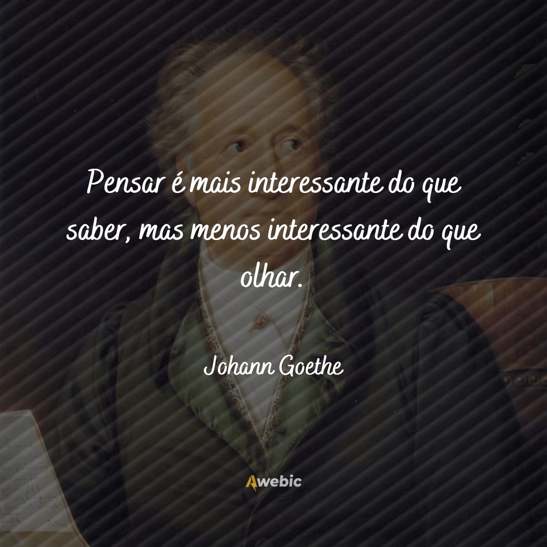 frases de Johann Goethe que deixam a vida com sentido de viver