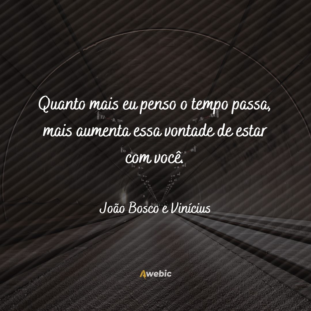 Trechos de músicas que falam de saudade